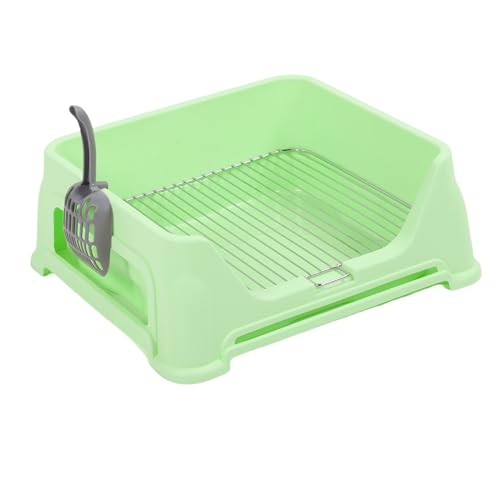 Haofy Hundeköpfchen -Tablett Hunde Training Toilette Innenhändler mit Edelstahlraster für Kleine Mittelgroße Hunde Leicht zu Reinigen an der Wand Hängen (hellgrün) von Haofy