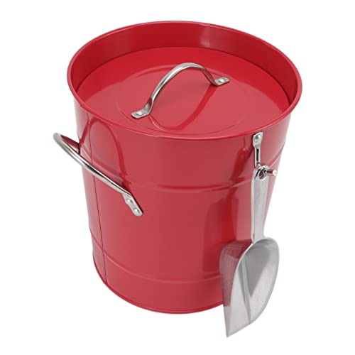 Haofy Ice Bucket Round Ice Shovel Bier Chiller Mülleimer mit Griff Design für Bar Restaurant Party Lange Gefrorene Zeit (Rot) von Haofy