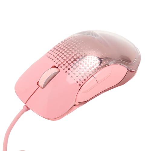 Haofy Kabelgebundene Gaming-Maus, 8 Tasten, 7 Geschwindigkeiten DPI, Pink, Breite Anwendung, Kabelgebundene USB-Gaming-Mäuse mit 1,6 M Kabel für Internetcafés von Haofy