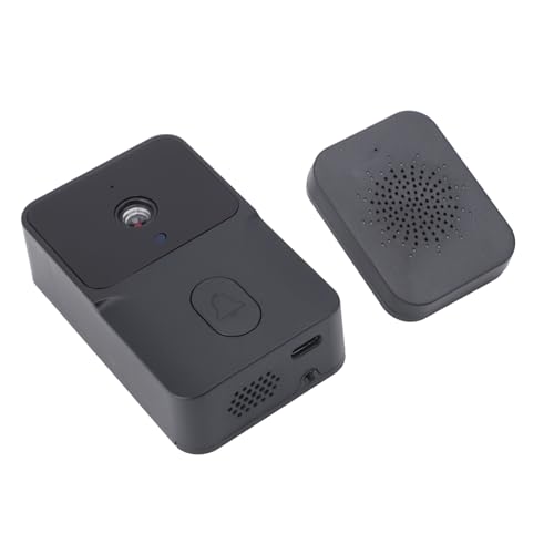 Haofy Kabellose Intelligente Türklingel mit HD-Nachtsicht, Kompatibel mit der Smart Home-Plattform (Black) von Haofy