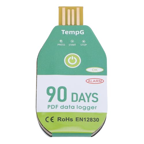 Haofy Kaltkette PDF -Temperaturdaten Logger Recorder - Hoher Genauigkeit USB Rekorder für Kühlbehälter, IP67 Wasserverpackung (90 Tage) von Haofy