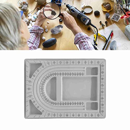 Haofy Kleine und Tragbare Perlenmessplatte, Praktische Größe, Perlenversorgungen für Schmuckherstellung, Schaffung Wunderschöner Designs Anwendbarkeit mit Premium -Harzmaterial, Anpassungslänge von Haofy