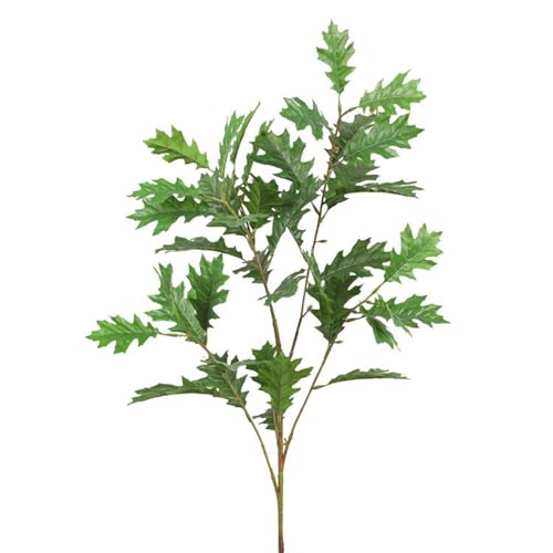 Haofy Künstliche Eichenblätter, Dekoratives Simuliertes Eichenblatt für Zuhause, Blumenarrangement, Gartentechnik, Simulierte Hochzeit, Eichenblatt-Gartenarbeit, Orange und Grün von Haofy