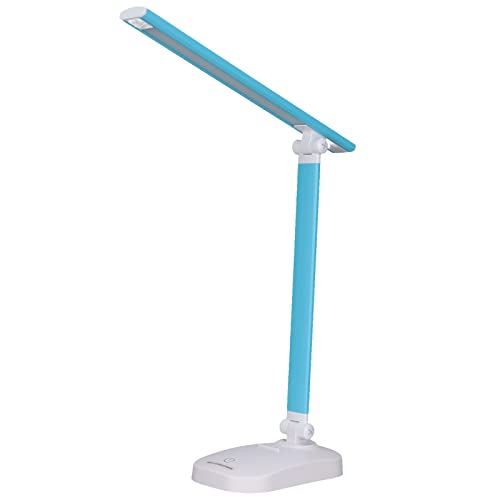 Haofy LED Faltbare Tischlampe, Dimmbare Schreibtischlampe mit Touch Steuerung, Wiederaufladbare USB Bürolampe, Nachtlicht für Tisch, Schlafzimmer, Nachttisch, Büro, Blau von Haofy