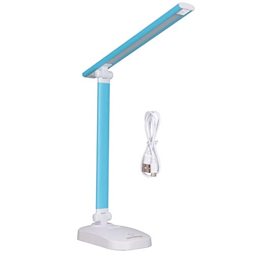 Haofy LED Faltbare Tischlampe, Dimmbare Schreibtischlampe mit Touch Steuerung, Wiederaufladbare USB Bürolampe, Nachtlicht für Tisch, Schlafzimmer, Nachttisch, Büro, Blau Haofy LED Faltbare Tischlampe, Dimmbare Schreibtischlampe mit Touch Steuerung, Wiederaufladbare USB Bürolampe, Nachtlicht für Tisch, Schlafzimmer, Nachttisch, Büro, Blau von Haofy