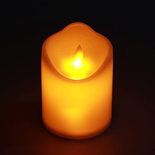 Haofy LED-Kerzenlicht, Flackerndes Kerzenlicht, Flammenlose Kerze, LED-Kerzenständer, Elektrisches Licht, Heimdekoration für Party, Hochzeit (Groß) von Haofy