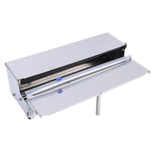 Haofy Manual Food Wrap Film Spender Edelstahlverpackungsmaschine mit Cutter Vielseitigem Werkzeug für die Lebensmittelkonservierung, die für Verschiedene Lebensmittelarten und Haofy Manual Food Wrap Film Spender Edelstahlverpackungsmaschine mit Cutter Vielseitigem Werkzeug für die Lebensmittelkonservierung, die für Verschiedene Lebensmittelarten und von Haofy