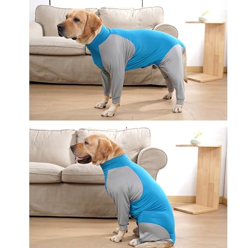 Hundestil Salon 4-Knochenanzug aus Polyester mit atmungsaktivem Material für volle Beinabdeckung, Reduzierung von Haarausfall für große Hunde, zu Hause, im Haushalt mit Mehreren Personen, bei warmem von Haofy
