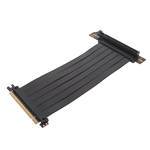 Haofy PCIE 3.0 X16 Riser-Kabel, 90-Grad-GPU-Verlängerungskabel, Hochgeschwindigkeits-Plug-and-Play, Abschirmung Elektromagnetischer Störungen, Flexibel für PC (20 cm) von Haofy