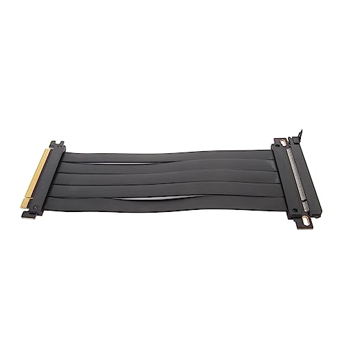 Haofy PCIE 4.0 X16-Erweiterungs-Riser-Kabel, 128 Gbit/s PCB, Flexibles PCIE 4.0-Verlängerungskabel, Plug-and-Play, 180 Grad für Grafikkarte (40cm) von Haofy
