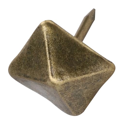 Haofy Polstertürnagel Cyan Bronze Iron Starke Befestigungshardware 50pcs für Heimdiy -Projekte (Seitenlänge 12 mm * Gesamtlänge 18 mm) von Haofy