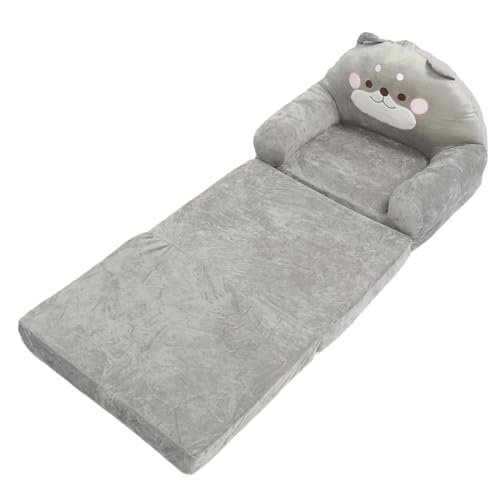 Haofy Premium Material Kids Fold Couch Entspannte Kleinkindfaltungssofa Zum Lesen von Fernsehen, Langlebiger Kinderstuhl für Reisen Grau (Falten in Dritteln) von Haofy