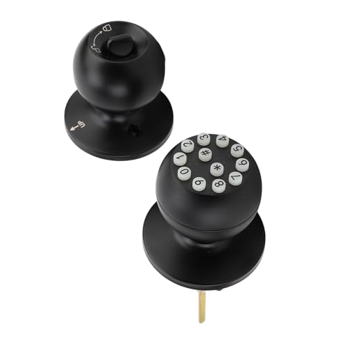 Haofy Premium Metal Round Ball Door Schloss Stylish Design Anti Peep -Funktion für Holztüren Einfache Installation (BLACK) von Haofy