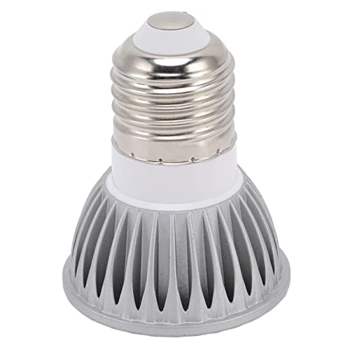 Haofy Reptilienwärmelampe 5W5.0 Aluminiumlegiermaterial mit Konkaver und Konvexem Spiegel, Erleichtert den Reptilienstoffwechsel, Stimmungsregulation, Organfunktionalität, UVB UVB Calcium (Silber 5.0) von Haofy