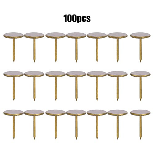 Haofy Retro -Stil Cyan Ich Nagelpolster 100 PCs (Durchmesser 14 mm * Gesamtlänge 20 mm) von Haofy