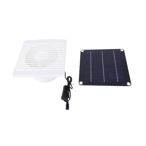 Haofy Safer und Langlebiger Solarfan für Pet House - 6 Zoll Solarpanel Lüftungslüfter mit Schutznetz von Haofy