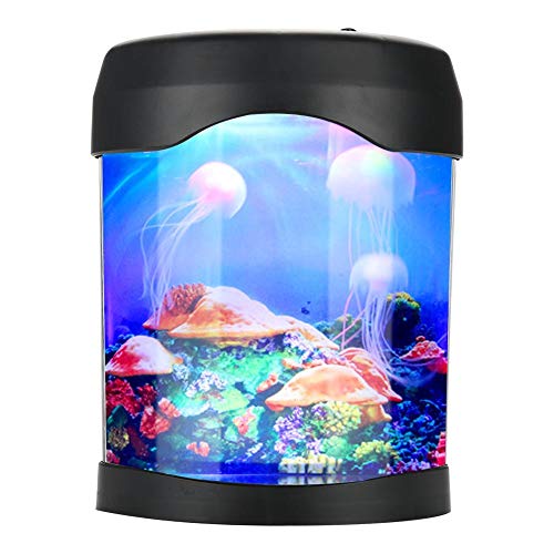 Haofy Schreibtisch-Quallenlampe, Farbwechsel-Quallen-Aquarium-Stimmungslicht, Nachtlicht Zur Dekoration, für Kinder, Mädchen, Frauen von Haofy