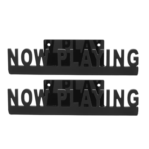 Haofy Schwebender Acryl-Schallplattenständer „Now Playing“ Zur Wandmontage Zur Präsentation von Albumcovern (Black) von Haofy