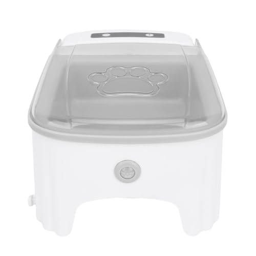 Haofy Smart Cat Feeder Automatic 8L Große Kapazität Zeitgesteuerte Lebensmittelspender mit Verriegelungslid -Sprachaufzeichnung, Batterie USB -Antrieb für Kätzchen Erwachsene Katzen (Grey) von Haofy