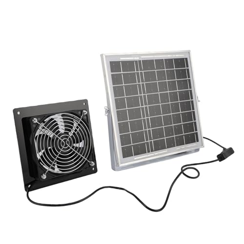Haofy Solar Ableitungslüfter Kit 8W Solarantrieb Lüfter mit IP67 Hochgeschwindigkeitsbelüftung für Hühnchen -Stall -Treibhausschuhe Pet House Fenster von Haofy