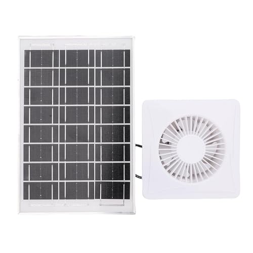 Haofy Solar Angetriebener Abluftlüfter 6W Solarpanel + 3,6W Hochgeschwindigkeitslüftungsventilator IP67 mit 2700 U/Min Motor für Hühnerstall -Treibhausschuhe Tierhausfenster von Haofy