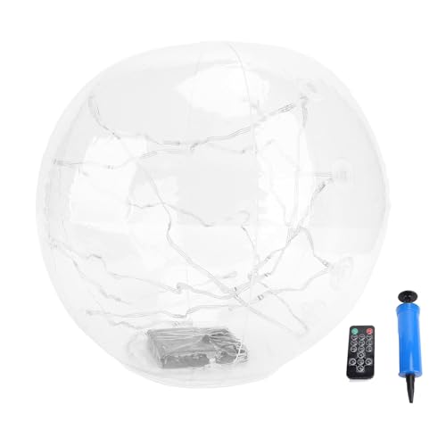 Haofy Solar Betriebene Aufblasbare Schwimmende Pool-Licht Kugel, IP68 Wasserpool- mit Fernbedienung für Inground-Pool-Party, Weihnachten, Sommer Veranstaltungen (warme Farbe) von Haofy