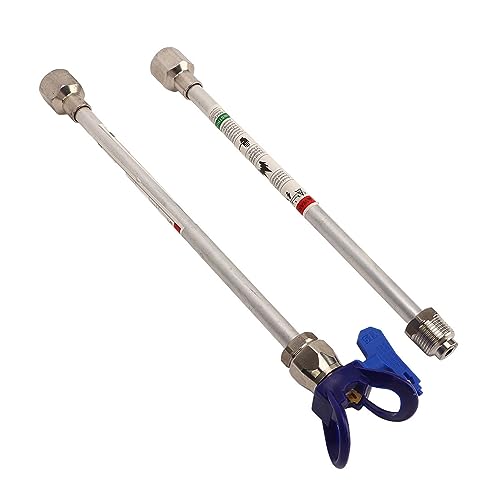 Haofy Sprühspitzenverlängerungsstange Leicht für Professionelle Maler, 2pcs Spray -Verlängerung Zauberstab Leicht zu Montieren für die Wartung von Eisenbahnmotoren (Silver) von Haofy