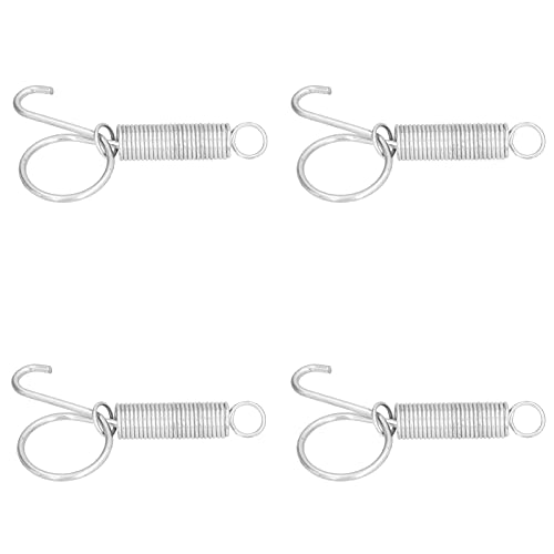 Haofy Starker Teleskopischer Käfigtür-Federhaken, Einfach zu Bedienen, Breite Anwendungen, Langlebiges Material, Fingerfeder-Latch-Haken für Kaninchenkäfig, Galvanize, Rostresistentes, (Großer von Haofy