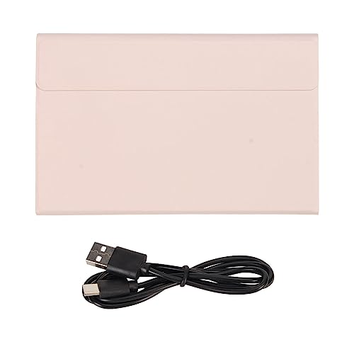 Haofy Tastatur, Automatische Aktivierung, Abnehmbare, Präzise Aussparungen, Stifthalter, Magnetische Tablet-Tastatur mit Pad und Tablet-Hülle (Rosa) von Haofy