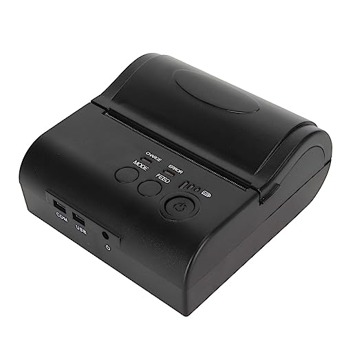 Haofy Thermo-Etikettendrucker, 203 DPI Genauigkeit 100–240 V Tragbarer Thermodrucker für Tablet (EU-Stecker) von Haofy