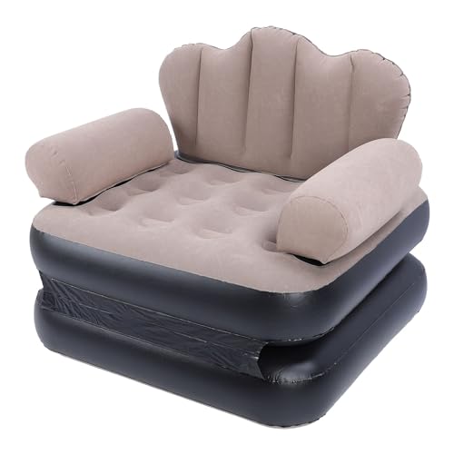 Haofy Tragbare Aufblasbare Blow -Couch -Matratze Weiche Druckresistent für Reisende Kaffeefarbe von Haofy