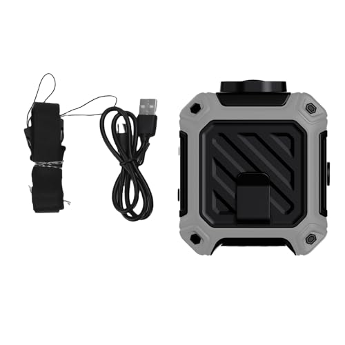 Haofy Tragbarer Taille -Lüfter Hanging Taillenfan10000mah Wieder Aufladbarer Batterie 5 Getriebe Speed ​​bürstenlosen Motor, Campinglüfter mit Tragbarem Nackengurt, Kraftbank (GREY) von Haofy