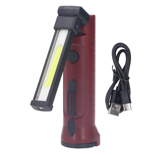 Haofy USB Wiederaufladbare LED-Arbeitsleuchte, Faltbare Taschenlampe mit Magnet-Haken-Clip, IPX4 Wasserdicht, 5 Modi, Taschen-Arbeitsleuchte, für Autoreparatur, Camping von Haofy