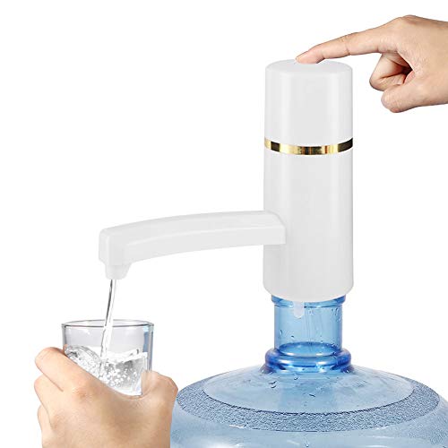 Haofy USB Wireless wiederaufladbare elektrische Flasche Trinkwasser Pumpe Dispenser Filter(White) von Haofy