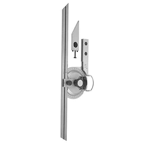 Haofy Universeller Schloss-Progrierer Universal Winkel Finder Universal Goniometer 0-360 Grad Hoher Genauigkeitswinkel Messen Sie Lineal Edelstahl für Bauprofis von Haofy