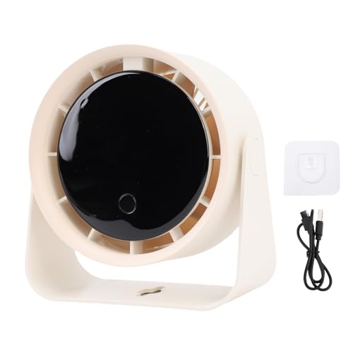 Haofy Verstellbarer Schreibtischlüfter Ruhiger Tragbarer Drahtloser Wiederaufladbarer Batterieantrieb Kleiner USB -Tischlüfter mit Digitalanzeige, 4 -Speed ​​-6 -Zoll -Creme -Weiß, von Haofy