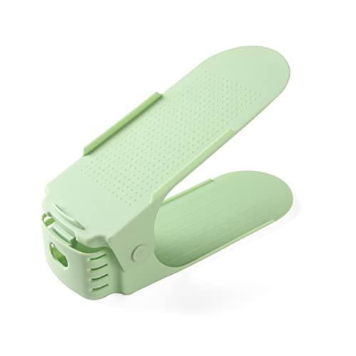 Haofy Verstellbarer Schuhstapler Doppel, Verbreiter- und Verdickungsdesign für Platzsparende Einsparungen aus Ungiftigem Material, Geeignet für die Meisten Schuhe mit 4 Einstellbaren Höhen, Sorgt von Haofy