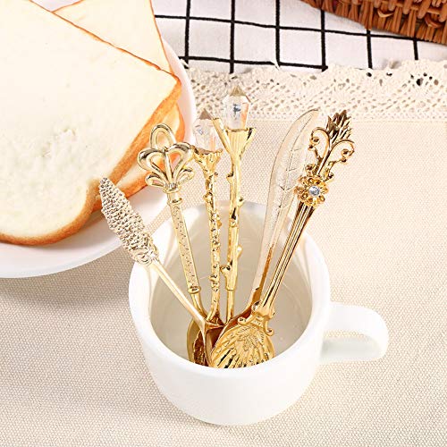 Haofy Vintage Royal Metall Mini Kaffee Löffel Gabel Küche Zubehör Für Hauptdekoration Vintage Löffel Gabel Retro Geschirr (aqs3ocpgim-04) von Haofy