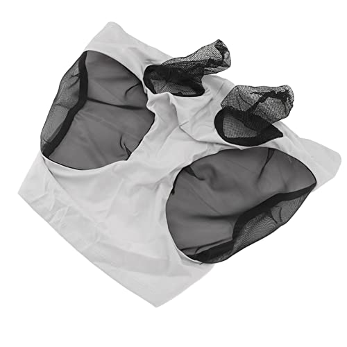 Haofy Vollgesichts-Netzmaske, Pferdenetz-Fliegenmaske, Pferdegesichtsmaske mit Ohrenschutz, Reitausrüstung (Grau) von Haofy