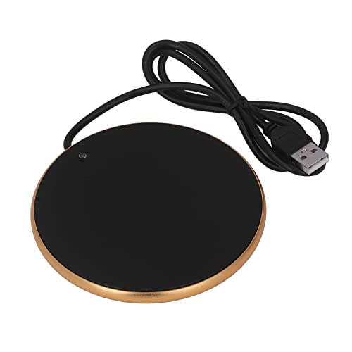 Haofy gehärtetes Glas Kaffeetasse Wärmer 55 ° C Konstante Temperatur USB Decke Wärmer für Home Office Aluminiumlegierung (Gold) von Haofy