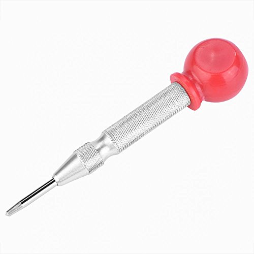 Hochgeschwindigkeitsstahl-automatischer Mitteldurchschlags-Feder-beladener Mechanismus, der Punching Tool markiert(Silver center punch + red protective cover) von Haofy