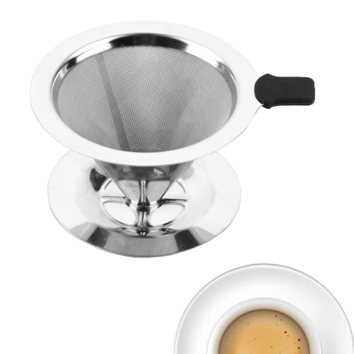 Kaffeefilter aus Edelstahl, Haofy Wiederverwendbare Kaffeetropfer Papierloser Kaffee übergießen Tropfer zur Herstellung von manuellem Kaffee, 1-2 Tasse von Haofy