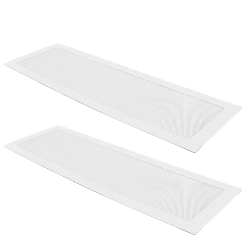 Magnetischer Rahmen PC Ventilatorstaubfilter Grill Multifunktions PVC Ventilator Grill Staubblätter Gitter Einfache Wartung für Ventilatorschlitze 120 X 360 mm Größe 2 Stücke (BLACK) (WHITE) von Haofy
