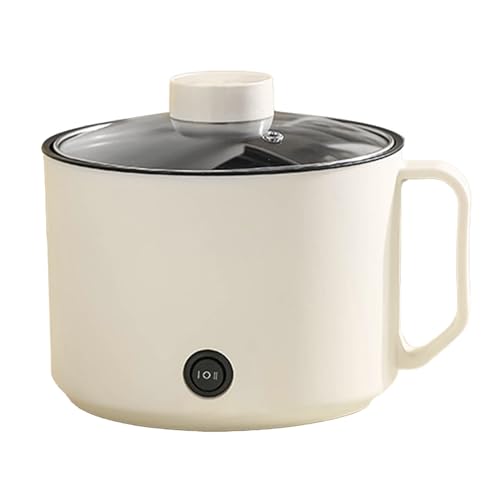 Multifunktionaler Elektrischer Hot Pot, Tragbarer Minikocher für Nudelsuppe mit Maifanshi-Technologie (Beige) von Haofy