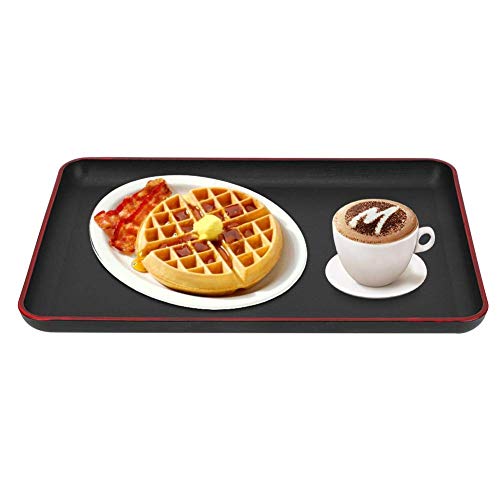 Rechteckiges Servierfach, Lebensmittel Servierende Tablette, Fast Food Cafeteria Tablett für Restaurant, Haus, Hotel [39 * 28cm] von Haofy