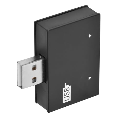 Robuster USB-Splitter-Anschluss-Hub mit Zwei Ladeanschlüssen, Plug-and-Play-Design für Komfort (Black) von Haofy