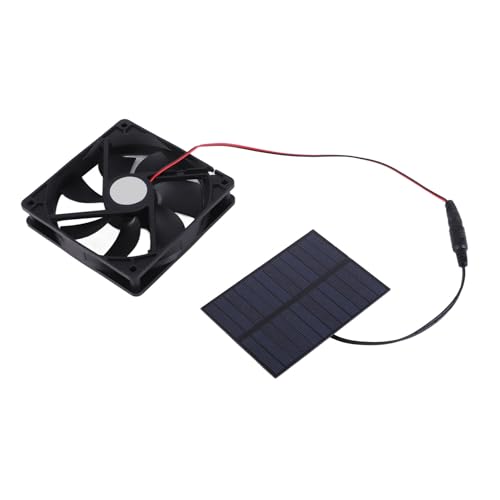 Solarpanel Ventilator Set, Solarpanel Ventilator Profi Solarbetriebener Abluftventilator für Hühnerstall Gewächshäuser Waschbär von Haofy