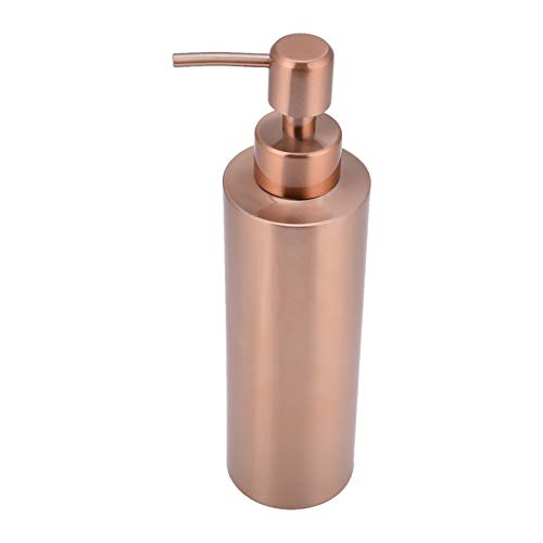 Spülmittelspender Kupfer 304 Edelstahl Roségold Seifenflasche, Küche Badezimmer Arbeitsplatte Handpumpe Flüssigseifenflasche(350ML) von Haofy