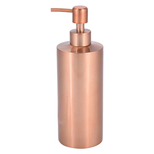 Spülmittelspender Kupfer 304 Edelstahl Roségold Seifenflasche, Küche Badezimmer Arbeitsplatte Handpumpe Flüssigseifenflasche(550ML) von Haofy