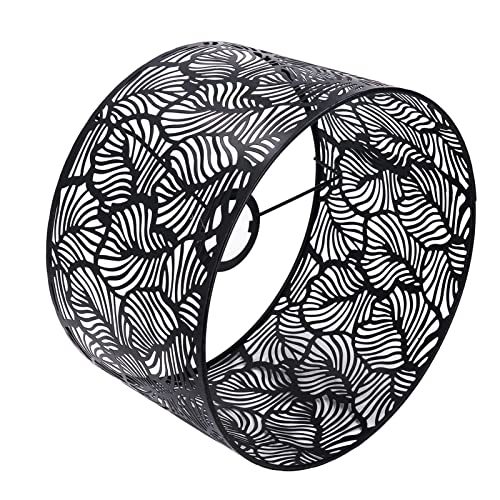 Tischlampenschirm, 16 Cm Höhe 25 Cm Durchmesser Einfache Installation Lampenschirm für E14 (Schwarz) von Haofy